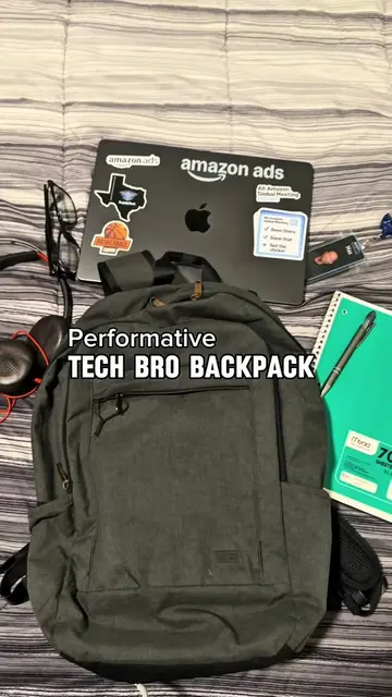 Performative tech bro backpack  #softwareengineer #blackintech #backpack 