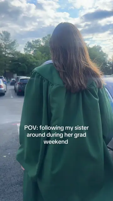 She bossy like him too #college #graduation #sister 