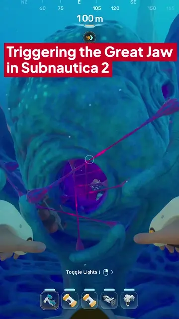 Triggering the Great Jaw in Subnautica 2 😨 #subnautica2 #subnautica #survivalga