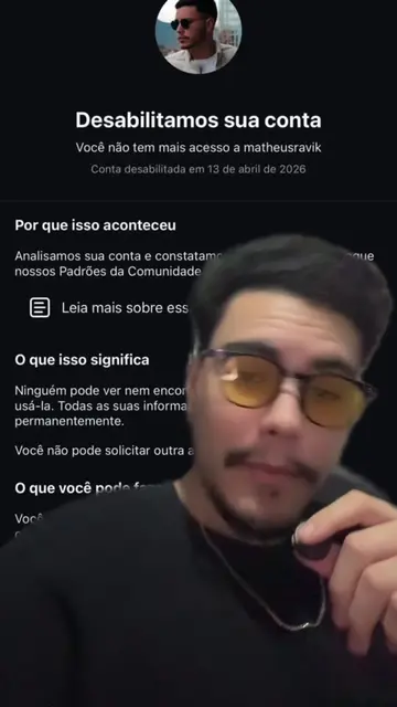 Se o seu Instagr@m caiu veja esse vídeo #instagram #banimento #insta #meta #orga