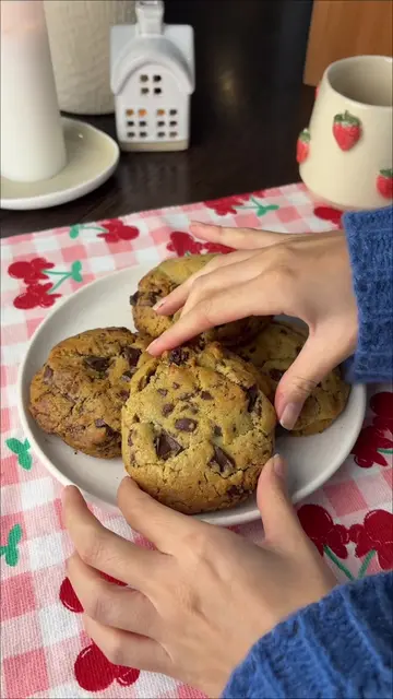 cookies con centro húmedo y borde crocante 😮‍💨🍪 le pedí la receta a mi asiste