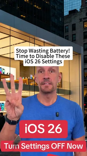 🚨 Stop Wasting Battery! Time to Disable These iOS 26 Settings 🔋 #iOS26 #iPhone