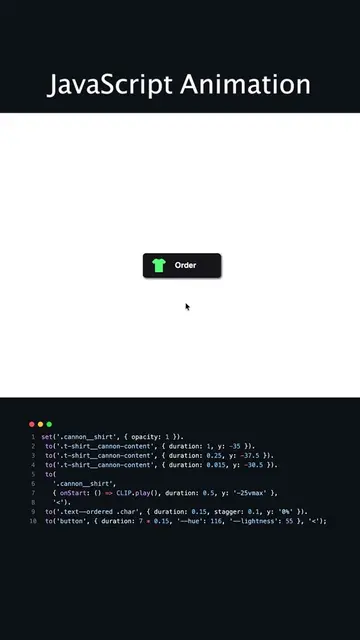 Order Button Animation Using JavaScript! #htmlcss #coding #webdevelopment #progr