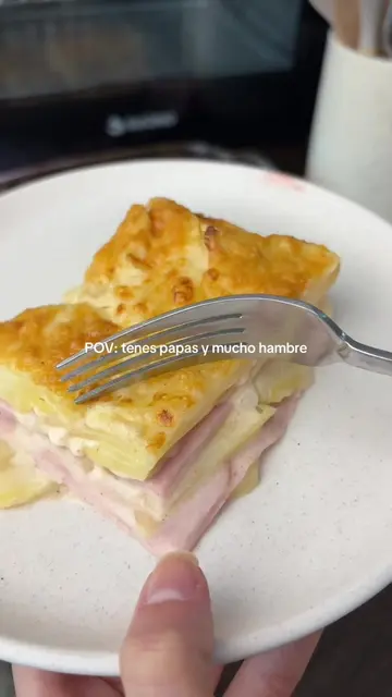 La receta del milhojas está en el video anterior y el horno es de @Suono 🧀🥔🤤 