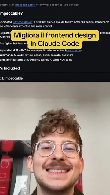 Impeccable performance creare frontend design premium in Claude Code #ai#claude#