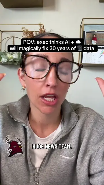 BUT THE SLIDE HAD SPARKLES ✨ #datamanagement #cloud #corporatelife #ai #techtok 