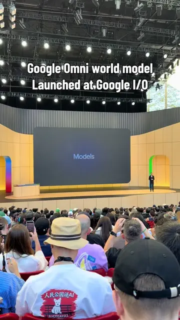 Demis Hassabis announces  Google’s  new Google Omni world model at Google I/O. #