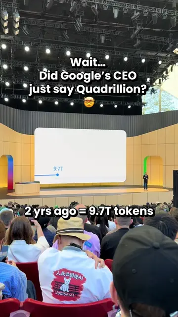 Google AI usage just went from 9.7 trillion tokens processed per month two years