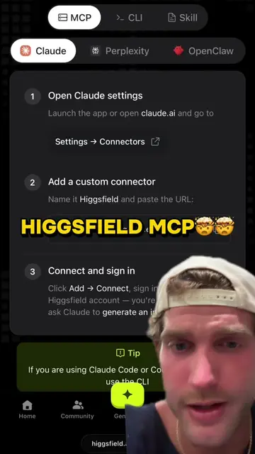 Higgsfield MCP turns Claude into a full video studio. Setup is 3 steps: → Get yo
