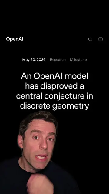 🚨 BREAKING NEWS 🚨 Open AI has disproved Erdős' unit-distance conjecture, which
