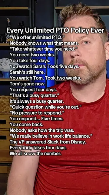 Unlimited PTO is one of the greatest psychological experiments corporate America