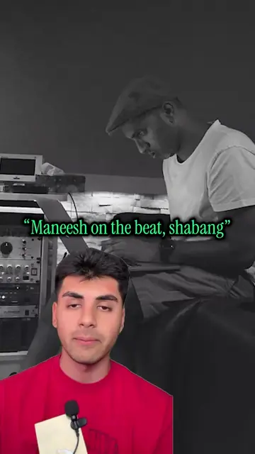"maneesh on the beat, shabang" ** drake just put his producer's name in a bar on