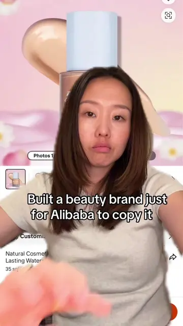 Built a beauty brand just for Alibaba to copy it 💀 #copy #fake #koreanmakeup #f