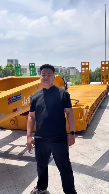 Detachable gooseneck lowbed semi trailer, manufactured with high-quality high-st