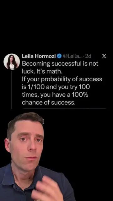 That's not how probability works but there is no need to dunk on this person. Le