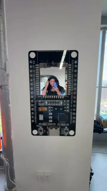 I’m obsessed with this esp32 mirror lol #esp32 #hardware #electronics #engineer 