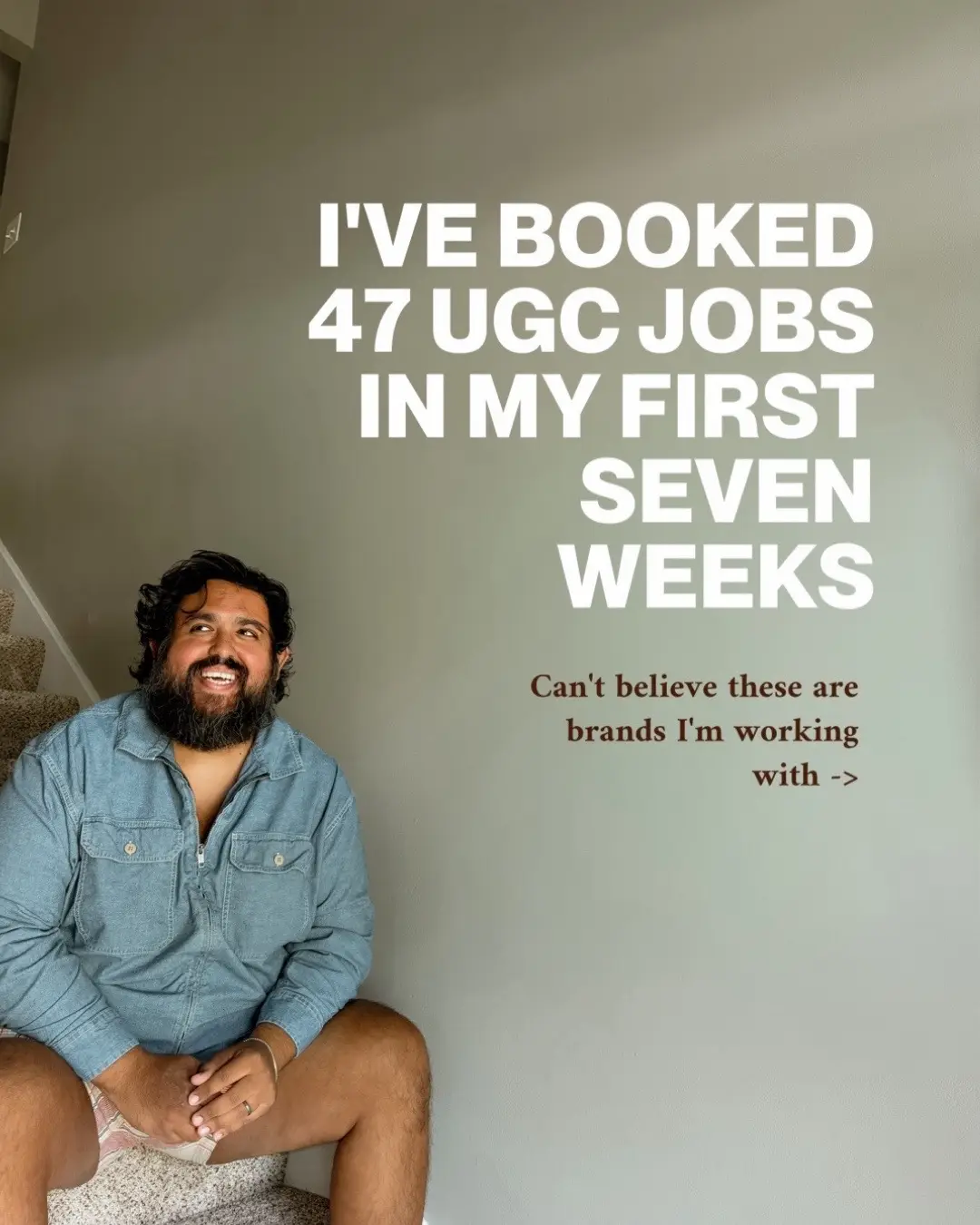 7 weeks ago I didn’t even know UGC was a thing. Now I’m building with brands I’m