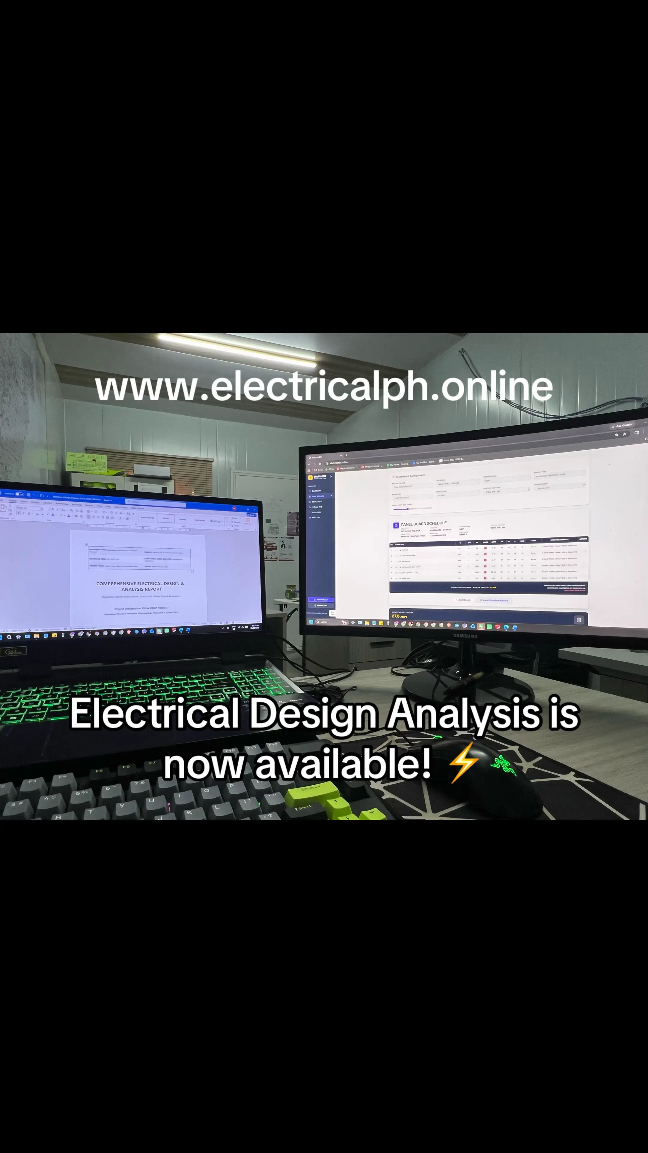 Electrical Design Analysis is now available! ⚡ Automate your Load Schedule, Shor