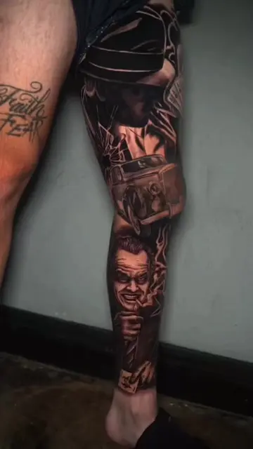 Leg sleeve= +50000 aura  #tattootiktok #tattoos #legsleevetattoo #viral #legslee