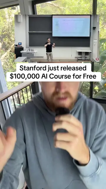 Stanford just dropped a $100K AI course on YouTube for free 🤯 Here are my top 5