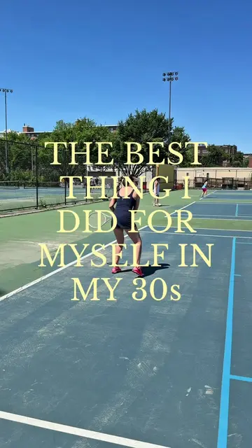 getting a hobby in your 30s will change your life. tennis lessons, sunscreen (fr