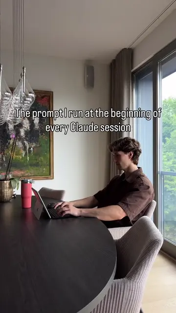 The prompt: “The prompt I run at the start of every Claude session. Most people 