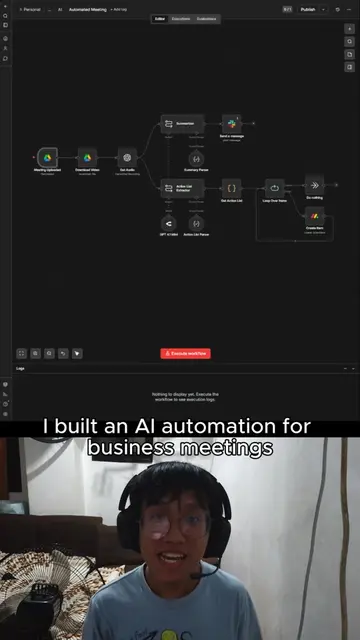 I built an AI automation that summarizes your meetings automatically 🎙️🤖  #aut