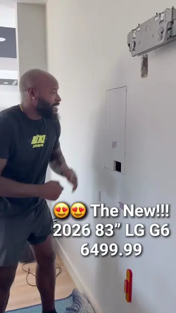How to install the new 83” G6 from LG #fyp #tv #tvmounting #trending #viral 