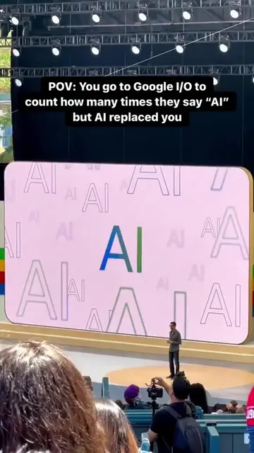 Guess how many times they said AI this year 👀👇I sat through the Google I/O key
