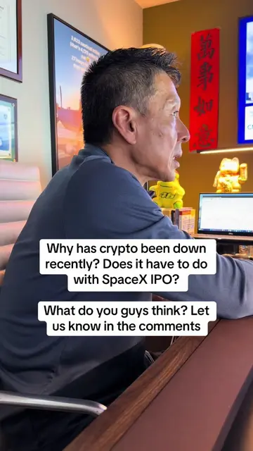 Why has crypto been down recently? Does it have to do with SpaceX IPO? What do y