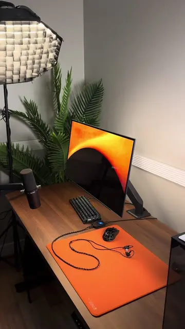 Black and orange #techtok #setup #peripherals #minimalist #gaming 