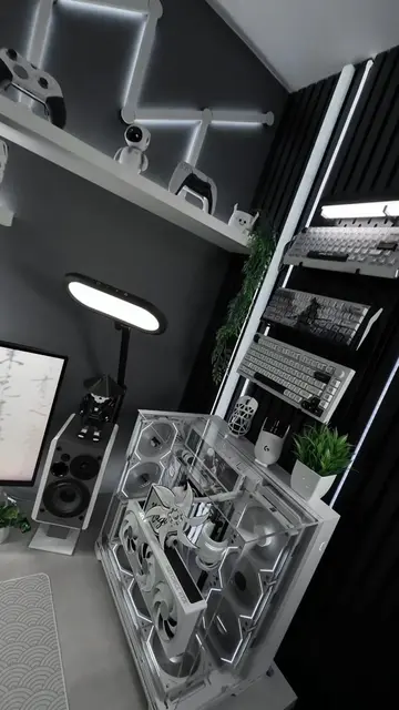 😎🤌🏽 #desksetup #gamingpc #gamingroom #deskgoals #setupinspiration