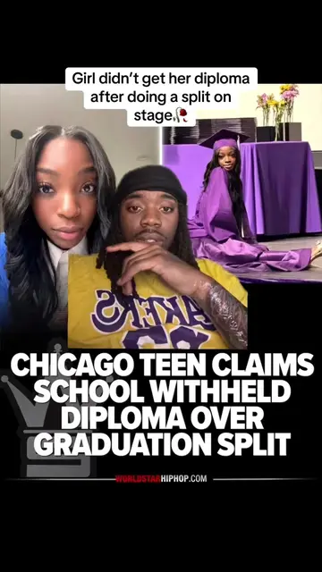 She got a lil bit overly excited bruh🤣 #split #chicago #diploma #darion  