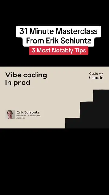 Anthropic’s researcher dropped a 31 minute video on how to vib code in productio