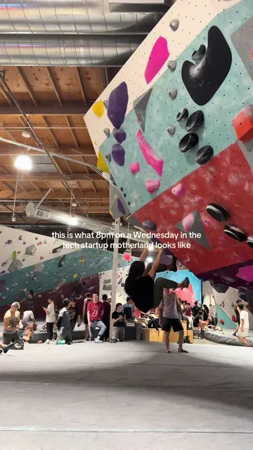 Movement a vibeeee🧗#siliconvalley #climbing #techtok #bayarea #internseason 