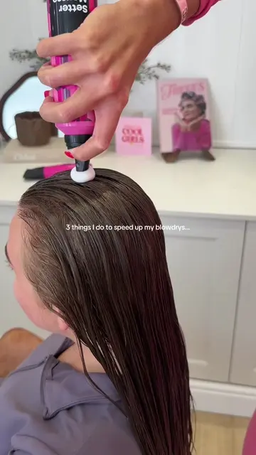 3 ways I speed up my blowdry time without compromising the result 💗✨ 1. Use ext