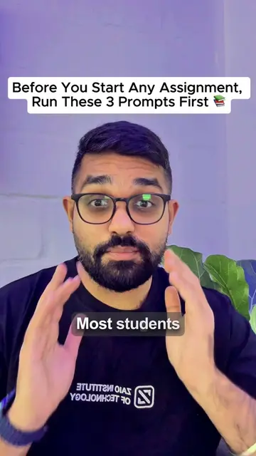 Use AI to understand the assignment before you use it to edit anything 🧠📚 Thes