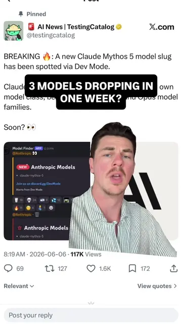 Three major AI models might drop in the same week and Mythos is already being te