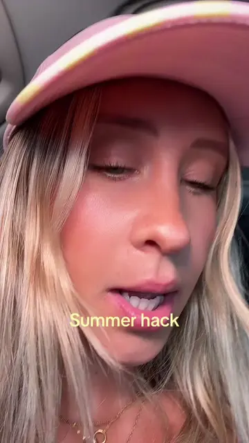 Sharing my secret for summer you’re welcome #summerhack #visor #summertips 