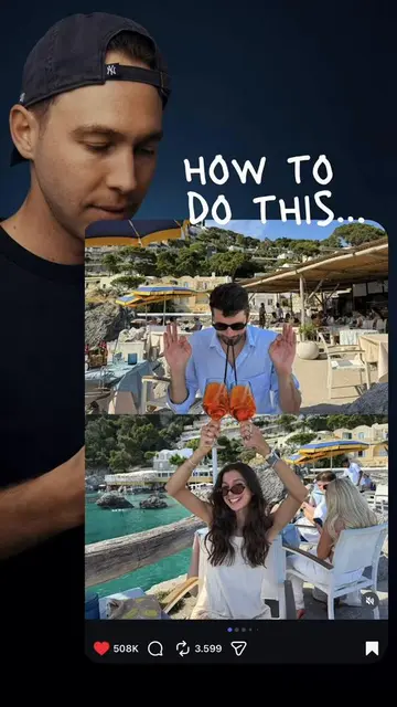How to make this split screen couple trend photo edit with the free Crsel App ✨�
