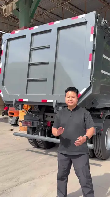 Rear Dump Semi Trailer, manufactured with high-strength steel for superior durab