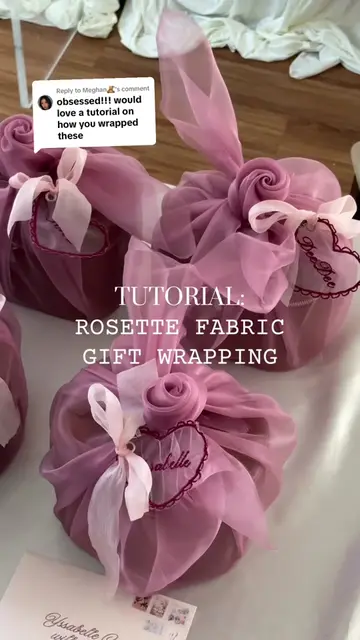 Replying to @Meghan🧸ྀི TUTORIAL: How to tie the rosette bento fabric gift wrapp