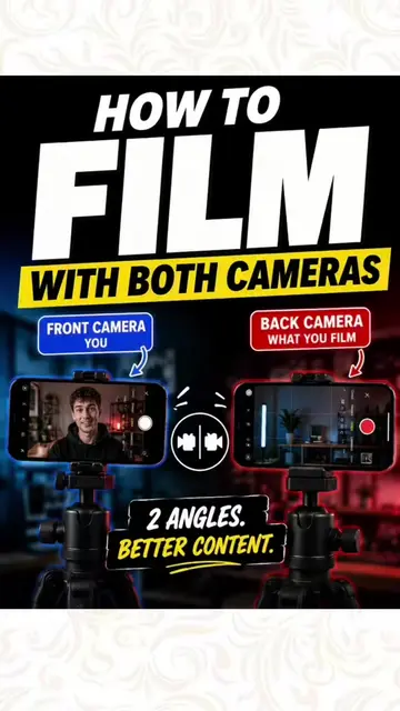 How to Record With Front & Back Camera at the same Time on TikTok  #tiktoktips #