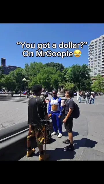 “You got a dollar?” 😂😭On @mrgoopie #nyc #atl #viral #money #fyp 