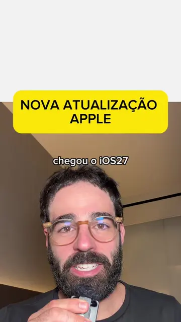 📱 Chegou o iOS 27. E o mais surpreendente é que até quem tem um iPhone mais ant
