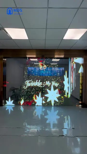 The world‘s one-of-kind window. #TransparentLED #LEDDisplay  #Innovation #Digita