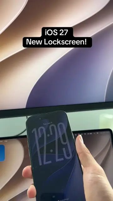 The new Liquid Glass Lockscreen coming to iPhone! iOS 27 is still in Developer B