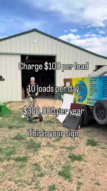 Follow this is your sign #junkremoval #viral #business #sidehustle #bluecollar