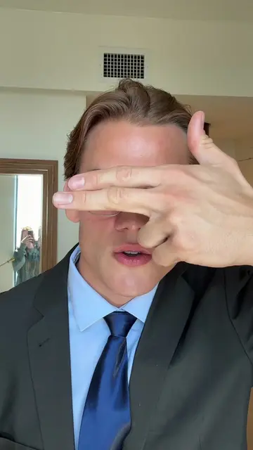 I may or may not have the suit pants on. bts?
