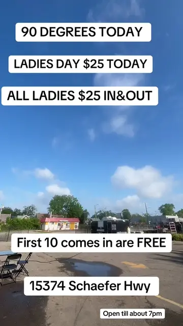 OPEN ALL DAY TILL 7pm LADIES DAY TODAY ALL LADIES $25 15374 Schaefer Hwy  #viral